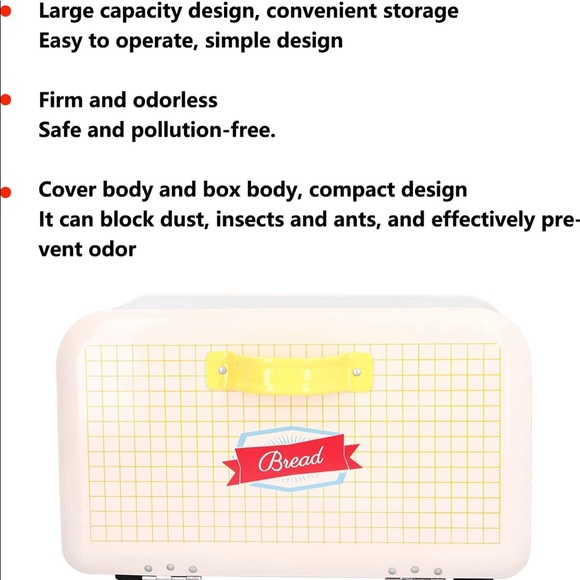 Cabilock Bread Storage Box Large Capacity Breakfast Box Kitchen Snacks Storage - Picture 4 of 10